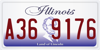 IL license plate A369176