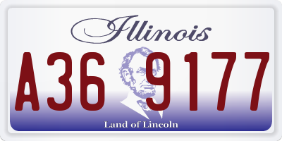 IL license plate A369177
