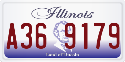 IL license plate A369179