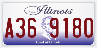 IL license plate A369180
