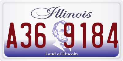 IL license plate A369184