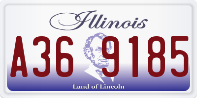 IL license plate A369185