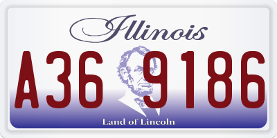 IL license plate A369186