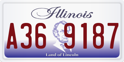 IL license plate A369187