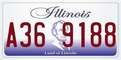 IL license plate A369188