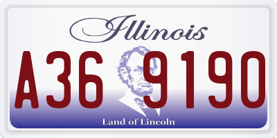 IL license plate A369190