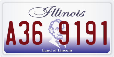 IL license plate A369191