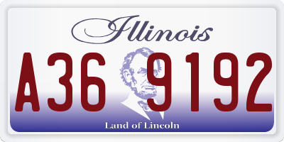 IL license plate A369192