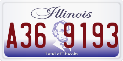IL license plate A369193