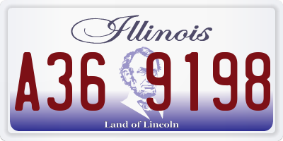 IL license plate A369198