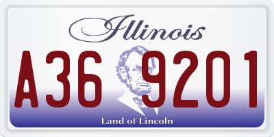 IL license plate A369201