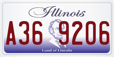 IL license plate A369206