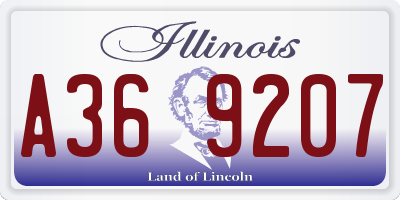 IL license plate A369207