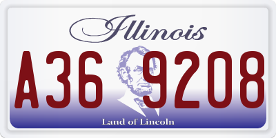 IL license plate A369208
