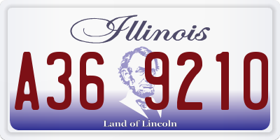 IL license plate A369210