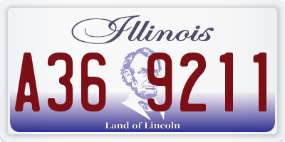 IL license plate A369211