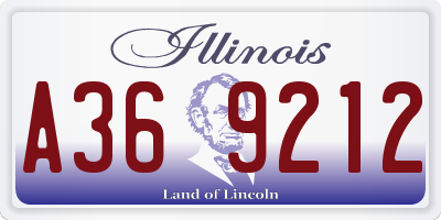 IL license plate A369212