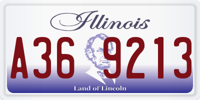 IL license plate A369213