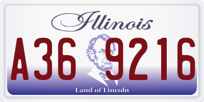 IL license plate A369216