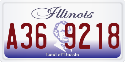 IL license plate A369218