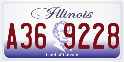IL license plate A369228