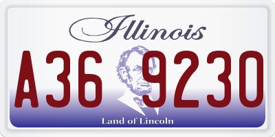 IL license plate A369230
