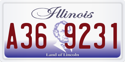 IL license plate A369231