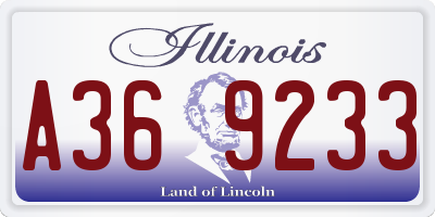 IL license plate A369233