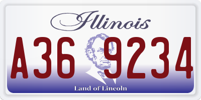 IL license plate A369234