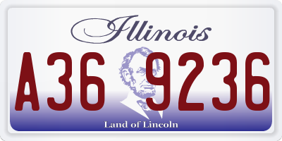 IL license plate A369236
