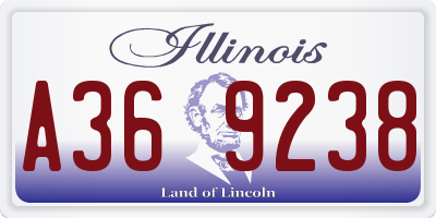 IL license plate A369238