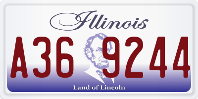 IL license plate A369244