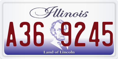 IL license plate A369245