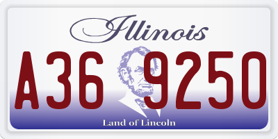 IL license plate A369250