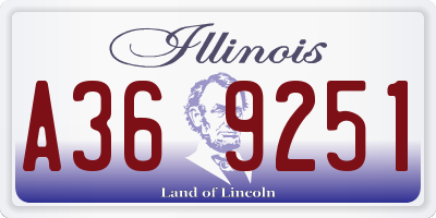 IL license plate A369251