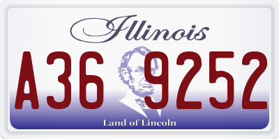 IL license plate A369252