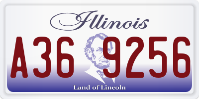 IL license plate A369256
