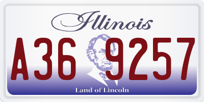 IL license plate A369257