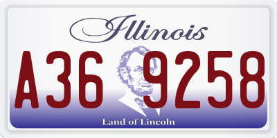 IL license plate A369258
