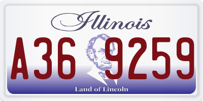 IL license plate A369259