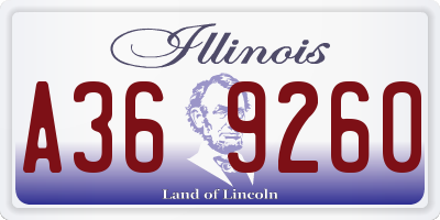 IL license plate A369260