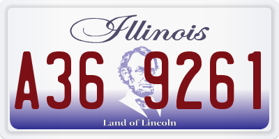 IL license plate A369261