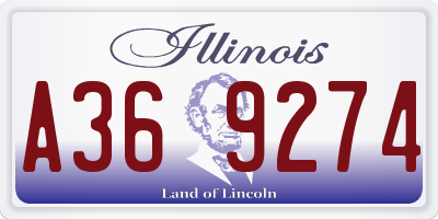IL license plate A369274