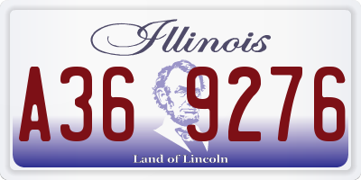 IL license plate A369276