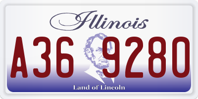 IL license plate A369280