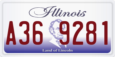 IL license plate A369281