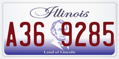 IL license plate A369285