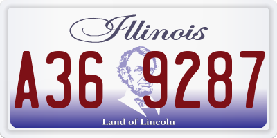 IL license plate A369287