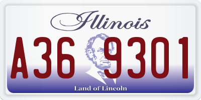 IL license plate A369301