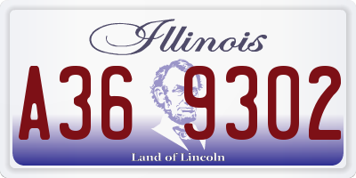 IL license plate A369302